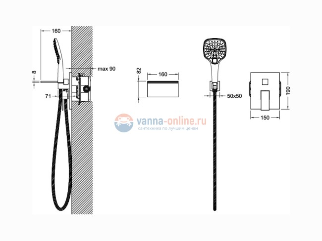 Смеситель Timo Selene 2064-00 для ванны и душа Смеситель Timo Selene 2064-00 для ванны и душа