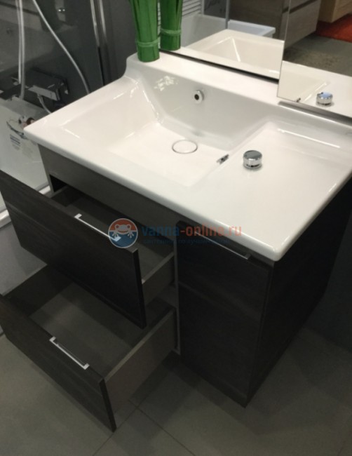 Тумба под раковину Jacob Delafon Soprano 80 EB1333-N28, цвет - медный бетон, 76 х 53,5 см