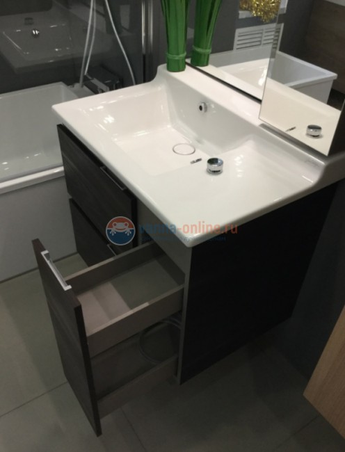 Тумба под раковину Jacob Delafon Soprano 80 EB1333-N28, цвет - медный бетон, 76 х 53,5 см