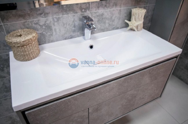 Тумба под раковину Акватон Уэльс 100, темный шоколад Тумба под раковину Акватон Уэльс 100, темный шоколад