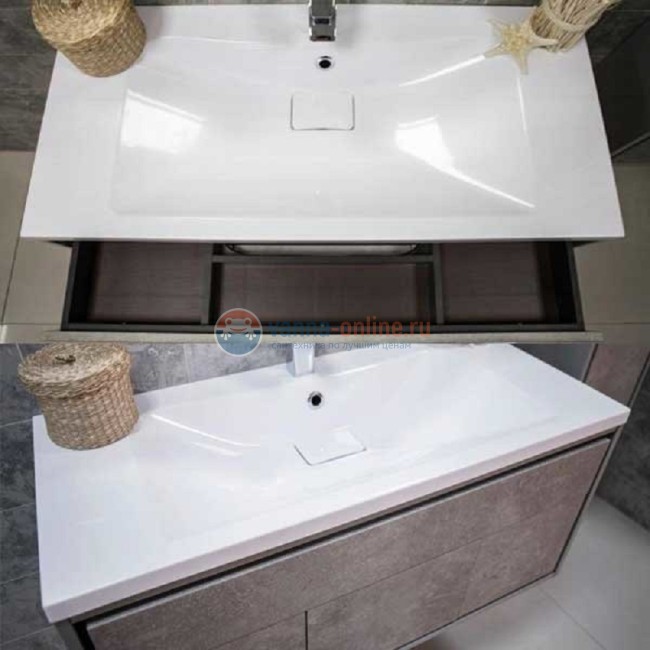 Тумба под раковину Акватон Уэльс 100, темный шоколад Тумба под раковину Акватон Уэльс 100, темный шоколад