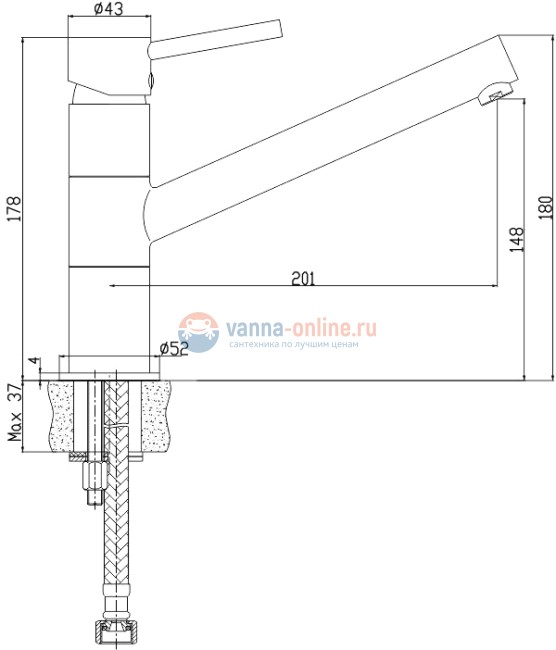 Смеситель Iddis Velikan VL5WBSGi05 для кухонной мойки Смеситель Iddis Velikan VL5WBSGi05 для кухонной мойки