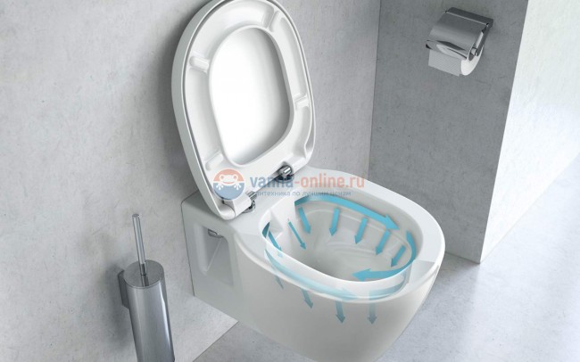 Безободковый подвесной унитаз Ideal Standard CONNECT Rimless E814901