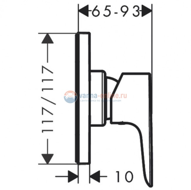 Смеситель Hansgrohe Talis E Highflow 71764000 для душа