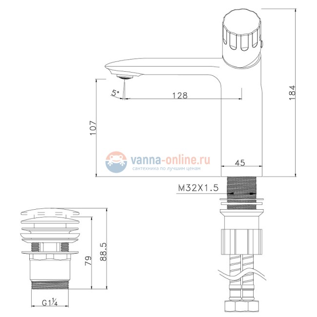 Смеситель Lemark Wing LM5306C для раковины с донным клапаном Смеситель Lemark Wing LM5306C для раковины с донным клапаном