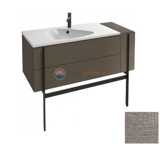 Тумба под раковину Jacob Delafon Nouvelle Vague 120 EB3034-E73, 3 ящика, с выступом, цвет - фактурный дуб