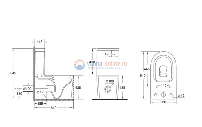 Бачок для унитаза Aquanet Atago 2.0 C2 243547