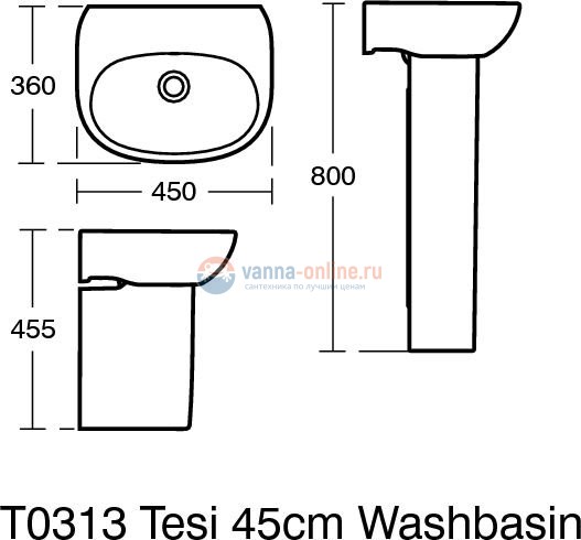 Полуколонна Ideal Standard TESI T352001