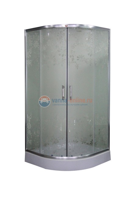 Душевой уголок Parly Z91, 90 х 90 см, стекло матовое узорчатое