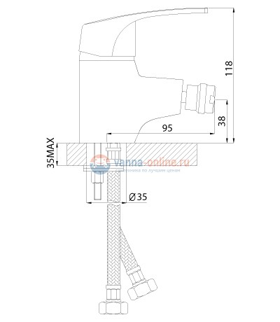 Смеситель Rossinka D40-51 для биде Смеситель Rossinka D40-51 для биде