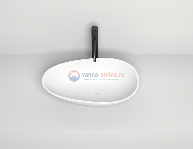 Раковина накладная Salini Paola 58 x 34,5 x 14 см, из материала Solix, матовая белая 1101201SM