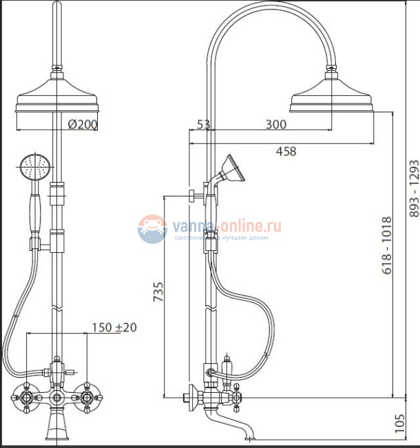 Душевая система Cezares Atlantis CVDF2-01-Sw цвет хром Душевая система Cezares Atlantis CVDF2-01-Sw цвет хром