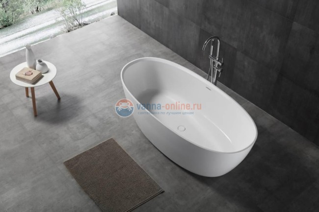 Ванна из искусственного камня NTBagno Palermo 170 х 80 см, цвет белый, NT203