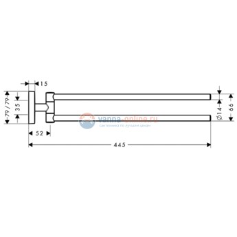Полотенцедержатель Hansgrohe PuraVida 41512000 Полотенцедержатель Hansgrohe PuraVida 41512000