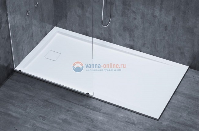 Душевой поддон Salini Capri 150 x 80 х 8,2 см, из материала Sapirit, глянцевый белый