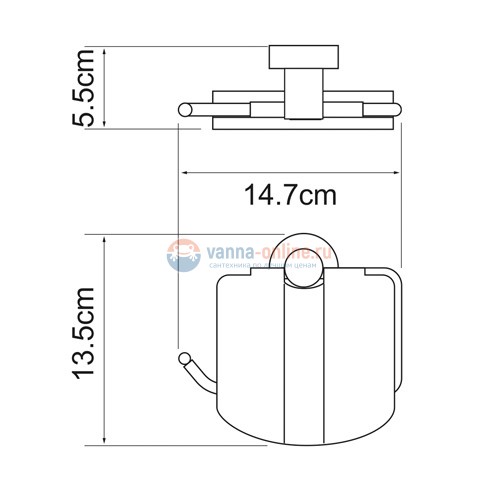 Держатель для туалетной бумаги WasserKRAFT Donau 9425, с крышкой Держатель для туалетной бумаги WasserKRAFT Donau 9425, с крышкой