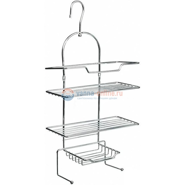 Полка прямоугольная Fixsen FX-870 трехэтажная, хром Полка прямоугольная Fixsen FX-870 трехэтажная, хром