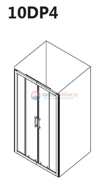 Душевая дверь Ravak 10° 10DP4-120 0ZKG0C00Z1, блестящий/транспарент Душевая дверь Ravak 10° 10DP4-120 0ZKG0C00Z1, блестящий/транспарент