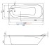 Ванна акриловая Santek Каледония  1.WH30.2.384, 150 х 75 см, с монтажным комплектом