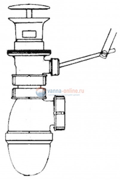 Сифон для раковины Jacob Delafon E62000-NF бутылочный, пластиковый Сифон для раковины Jacob Delafon E62000-NF бутылочный, пластиковый