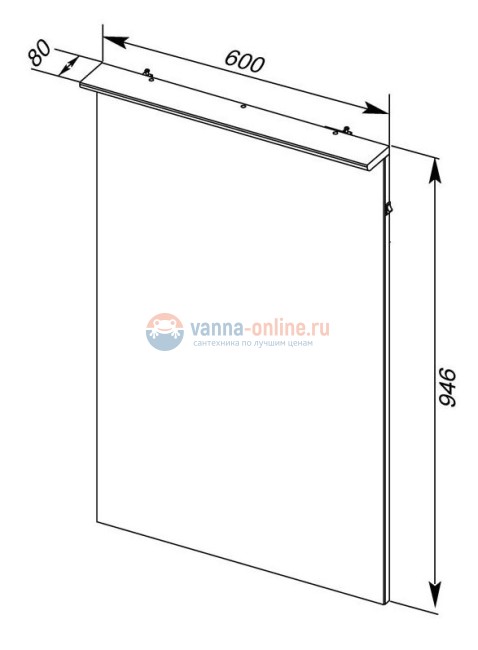 Зеркало Aquanet Ирис 60 с подсветкой, 00198368