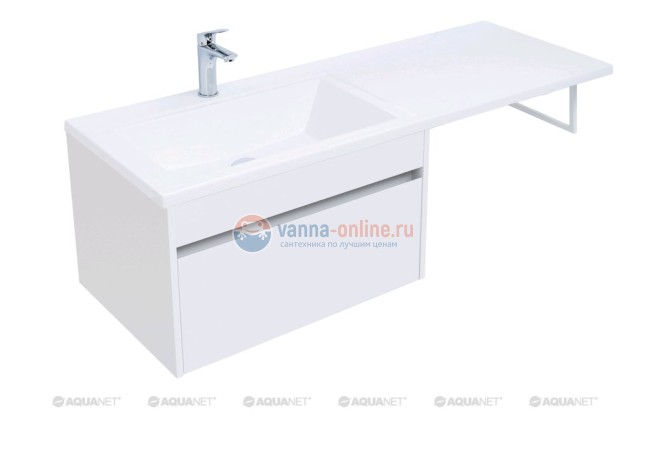 Тумба с раковиной Aquanet Токио 68 00236917 (подвесная, 1 ящик), цвет белый