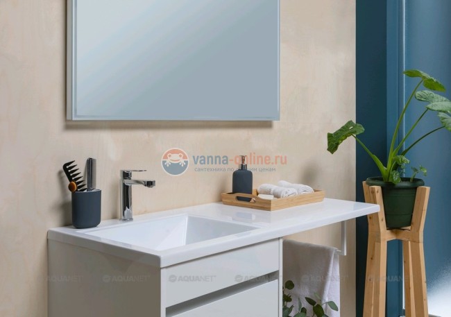 Тумба с раковиной Aquanet Токио 68 00236917 (подвесная, 1 ящик), цвет белый