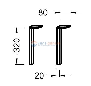 Комплект ножек Jacob Delafon Stillness EB918-NF, 32 см