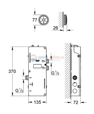 Панель управления Grohe Allure F-digital 36292000 Панель управления Grohe Allure F-digital 36292000