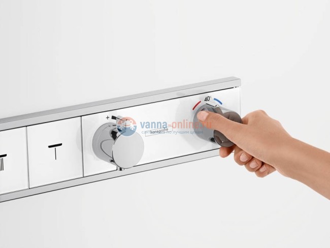 Смеситель для душа Hansgrohe RainSelect 15356000, 3 потребителя, термостатический, хром Смеситель для душа Hansgrohe RainSelect 15356000, 3 потребителя, термостатический, хром