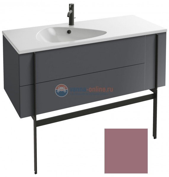 Тумба под раковину Jacob Delafon Nouvelle Vague 120 EB3036-S37, 3 ящика, цвет - нежно-розовый сатин