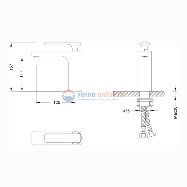 Смеситель Timo Torne 4361-00F для раковины, хром Смеситель Timo Torne 4361-00F для раковины, хром