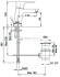 Смеситель E.C.A Niobe 102188056EX для раковины с донным клапаном Смеситель E.C.A Niobe 102188056EX для раковины с донным клапаном