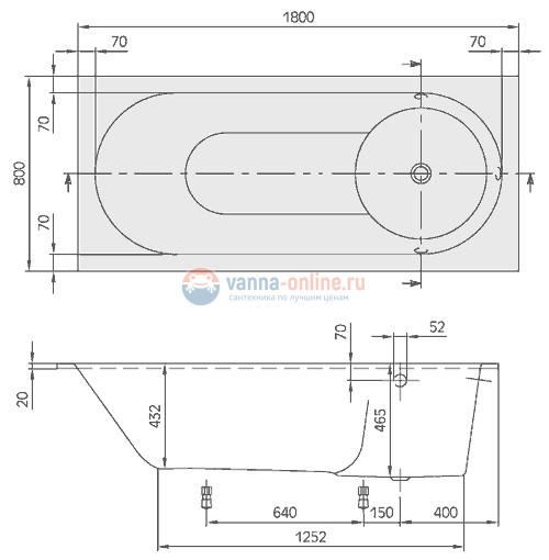 Ванна Villeroy&Boch Libra UBQ180LIB2V-01, 180 x 80 см, Quaryl®, alpin Ванна Villeroy&Boch Libra UBQ180LIB2V-01, 180 x 80 см, Quaryl®, alpin