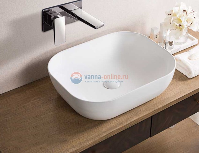 Раковина CeramaLux Серия N N 78104 накладная, белый