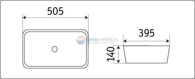 Раковина CeramaLux Серия N N 78104 накладная, белый