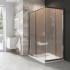 Душевой уголок Ravak Blix BLRV2K 80 х 100 см блестящий профиль, стекло Грапе