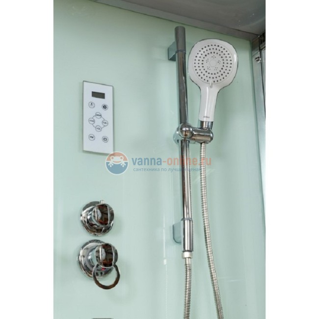 Душевая кабина Deto V1245, 120 x 90 см, с электрикой, гидромассажем, с сиденьем