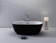 Ванна акриловая Ceramica Nova 170x80 см, овальная, белый/черный, FB03B