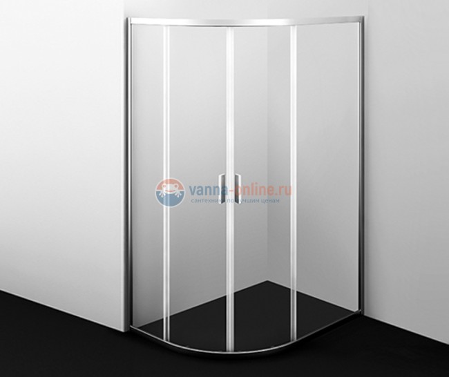Душевой уголок WasserKRAFT Lippe 45S24, асимметричный, стекло прозрачное, 90 см Душевой уголок WasserKRAFT Lippe 45S24, асимметричный, стекло прозрачное, 90 см