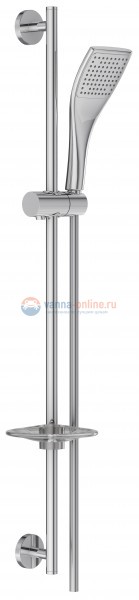Душевой гарнитур Jacob Delafon EO с душем и метал. штангой 90 см. хром Душевой гарнитур Jacob Delafon EO с душем и метал. штангой 90 см. хром