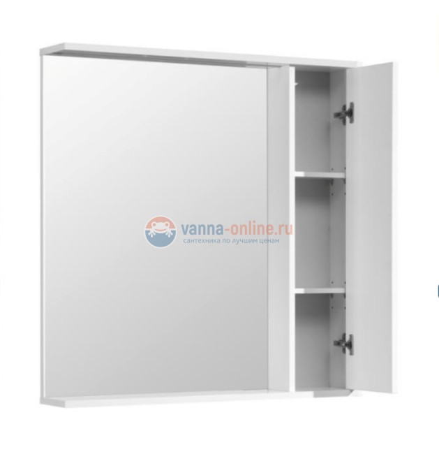 Зеркальный шкаф Акватон Стоун 1A228302SX010 80 x 83.3 см, с подсветкой, белый глянцевый Зеркальный шкаф Акватон Стоун 1A228302SX010 80 x 83.3 см, с подсветкой, белый глянцевый