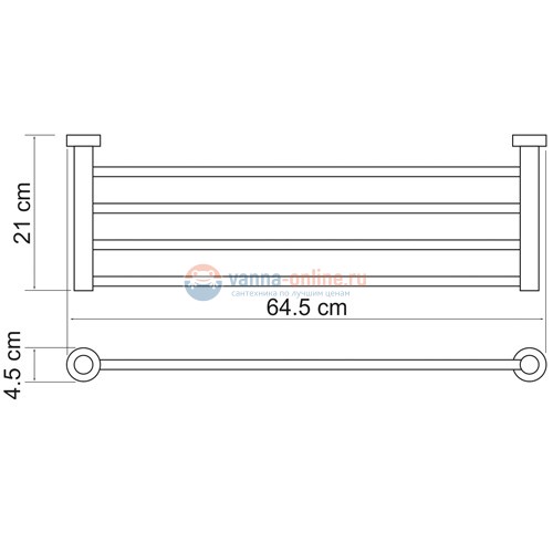 Полка для полотенец WasserKRAFT Donau  9411