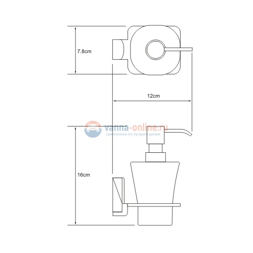 Дозатор для жидкого мыла WasserKRAFT Exter К-5299 стеклянный, 300 ml Дозатор для жидкого мыла WasserKRAFT Exter К-5299 стеклянный, 300 ml