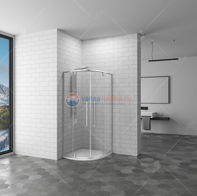 Душевой уголок RGW SV-53 06325388-11 80x80 см четверть круга, стекло прозрачное, хром