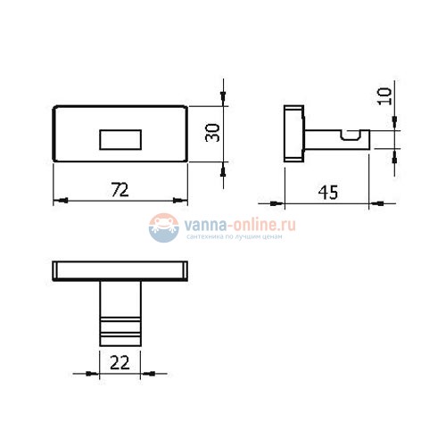 Планка на один крючок Langberger Alster 10931A Планка на один крючок Langberger Alster 10931A