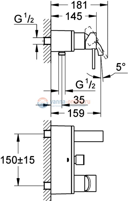 Смеситель Grohe Allure 32826000 для ванны Смеситель Grohe Allure 32826000 для ванны