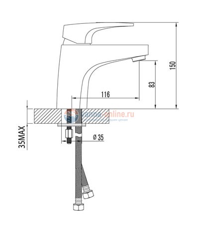 Смеситель Lemark Shift LM4306C для раковины Смеситель Lemark Shift LM4306C для раковины