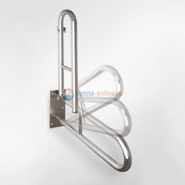 Oпopный U-oбpaзный пopучeнь Bemeta Help 301102071 61.6 см с перемычкой, хром глянцевый