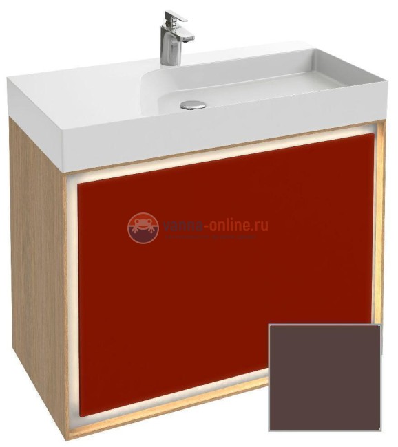 Тумба под раковину Jacob Delafon Rythmik Pure 90 см EB1771-M59, цвет ледяной коричневый матовый Тумба под раковину Jacob Delafon Rythmik Pure 90 см EB1771-M59, цвет ледяной коричневый матовый